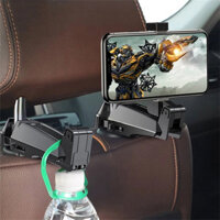 Baseus 2 in 1 Car Back Seat Hook Hanging Storage Mount Holder Mobile Phone 4.0-6.5 inch Universal 360 Rotation Auto Car