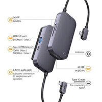 Baseus 6 trong 1 USB Type C HUB sang HDMI tương thích USB 3.0 Adapter cho MacBook Pro Air Docking Station