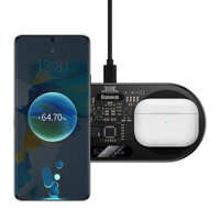 Baseus Digital LED Display 2 in 1 20W Wireless Charger Fast Wireless Charging Pad For Qi-enabled Smart Phones for iPhone