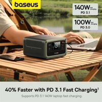Baseus ioTa 140W 48000mAh Power Bank Station External Battery Power Supply with Dual USB-C+USB-A Support PD3.1 Fast Char