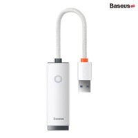 Baseus Lite Series Ethernet Adapter USB-A to RJ45 LAN Port (1000Mbps) White
