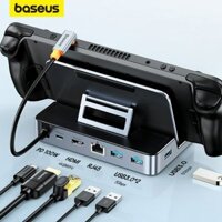 Baseus USB C Docking Station for Steam Deck Nintend Switch Type C to 4K@60Hz DP HDMI-compatible Gigabit Ethernet USB 3.0
