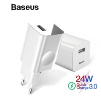 Baseus USB Sạc Nhanh 3.0 EU Cắm Thiết Kế Cho 12V Sạc Không Dây Cho Samsung Galaxy S9 S8 Plus H