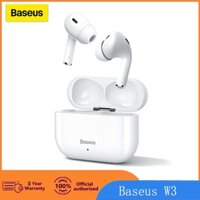 Baseus w3 tws true wireless headphones bluetooth earphones with mic handfree earbuds for iphone xiaomi huawei gamer headset