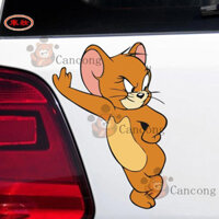 Bashamm dễ thương hoạt hình mèo và chuột Jerry cá tính dán xe ô tô Thân Xe Ô tô ô tô điện xe máy chống xước dán trang trí