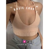 Basic Crochet Crop - Áo móc len - Ichi.sg