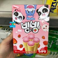 Basraq - Bánh Snack Ốc Quế Bing Bing Hàn Quốc Vị Dâu Tây 53.4 gam