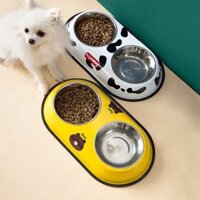 Bát ăn cho chó mèo cao cấp lòng bát inox có thể tháo rời, bát cho thú cưng (Mappetshop)