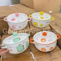 Bát Ăn cơm, Bát chè Đĩa sứ chén dĩa sứ Decor cao cấp Âu có nắp, Tô sứ úp mỳ bún, phở hoạ tiết mới nhất cute gomsudeco21