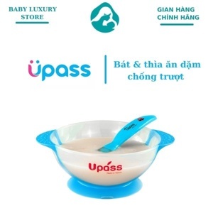 Bát ăn dặm cho bé kèm thìa chống đổ Upass UP5104CH