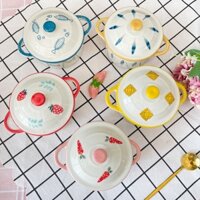 Bát ăn dặm có nắp. Hũ chưng cháo cho bé