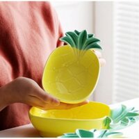 Bát ăn dặm gốm sứ cao cấp hình quả dứa đáng yêu dành cho bé