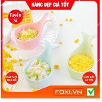 Bát ăn dặm hình cá voi cho bé-chất liệu gốm sứ dày dặn-có tay cầm tránh bỏng-dung lượng 100ml