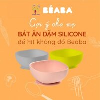 Bát ăn dặm Silicone đế hít không đổ Beaba