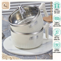 Bát Ăn Mì Lunch Time Chống Nóng Có Nắp Đậy - Ca Úp Mì Đa Năng Có Nắp Hình Gấu Bạc Cao Cấp - DOMISTORE99