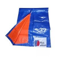 Bạt cam xanh che mưa nắng 3x 4m, có may viền, bấm khuy