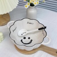 Bát Canh Hai Tai Gia Dụng,Món Tráng Miệng,Bộ Thìa Bát Phở Bát Súp Hot Trên Mạng Đơn Giản Chuyên Dụng Cá Nhân, S63J