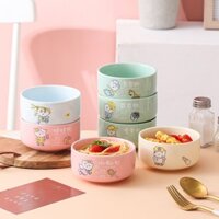 Bát Cha Mẹ-Con Hộ Gia Đình Ins Màu Bắc Âu Bát Cơm Gốm Bát Canh Cơm Hoạt Hình Dễ Thương Bộ Đồ Ăn Bát Ăn / Bát Cha Mẹ-Con