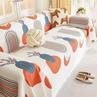 Bạt che bụi ghế sofa phong cách Bắc Âu mới, bọc toàn bộ, dày, chống trượt, đơn giản, dùng được mọi mùa BZE7
