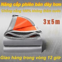 "Bạt che mưa, che nắng khổ 5 mét miên phí may viền đóng khoen 3x5m bạc che nắng mưa ngoà