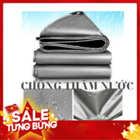 Bạt Che Nắng Mưa - Kích Thước 3x4 - Màu Bạc - May Viền Đóng Khoen Sẵn - Chống Thấm Nước