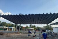 Bạt Che Nắng Mưa mái xếp lượn sóng