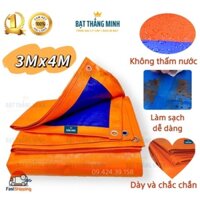 Bạt che nắng mưa ngoài trời 3mx4m - Bạt lót ao hồ, bạt phủ xe dày loại 1 - Bạt Thắng Minh