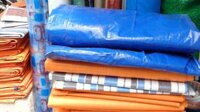 Bạt che nắng xanh cam, bạt che công trình, bạt che máy móc xây dựng, bạt che mưa