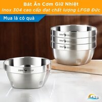 Bát Chén Ăn Cơm Inox 304 Cao Cấp 2 Lớp Cách Nhiệt – Đạt Chất Lượng LFGB Đức, An Toàn, Sang Trọng SSGP
