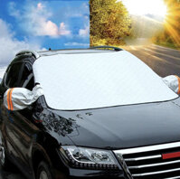 Bạt Chống Nắng Kính Trước Xe Ô Tô Loại Lớn, Có Bọc Gương Chiếu Hậu - Chống Tia UV, Tia Cực Tím