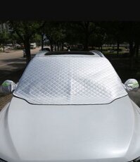 Bạt Chống Nắng Kính Trước Xe Ô Tô Loại Lớn, Có Bọc Gương Chiếu Hậu - Chống Tia UV, Tia Cực Tím - 170x143cm