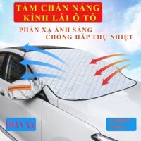 Bạt Chống Nắng Kính Trước Xe Ô Tô Loại Lớn, Có Bọc Gương Chiếu Hậu - Chống Tia UV, Tia Cực Tím
