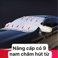 Bạt Chống Nóng Kính Lái 4 Lớp Tráng Bạc Cao Cấp,Tấm Che Nắng Kính Lái Có Tới 9 Nam Châm Hút từ Chống Rơi