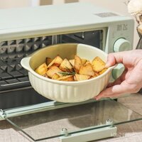 Bát Cơm Hai Tai Trái Cây，Bát Nướng Đĩa Salad Gia Dụng Lò Nướng，Gốm Sứ Nhiệt Độ Cao Không Khí Nồi Chiên Trứng Hấp Bát， WI