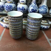 Bát cơm men lam bọc đồng Bát Tràng