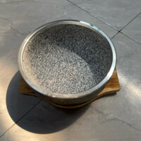 bát đá thố đá giữ nhiệt đen 19 cm