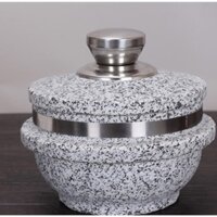 Bát Đá/ Thố đá/ Nồi đá/ có nắp Giữ Nhiệt Hàn Quốc Sẵn Size 12cm, đặt 14-22cm,Tô Đá Giữ Nhiệt 100%