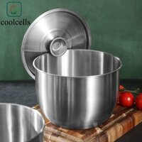 Bát đánh trứng COOLCELLS, Chậu đánh trứng chống rỉ bằng thép không gỉ, Hộp đựng thực phẩm Dung tích lớn có nắp Lard có thể bột