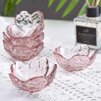 Bát dầu tinh dầu Sakura Gold Rim phong cách Nhật Bản cho thẩm mỹ viện SPA, đĩa thủy tinh trong suốt, bát trộn dầu massage sức khỏe [yfs]