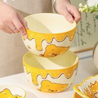 Bát dễ thương cho sử dụng tại nhà2024Bát mới có giá trị cao, bộ đồ ăn màu dưới men, bát gấu, bát súp sử dụng cá nhân, bá