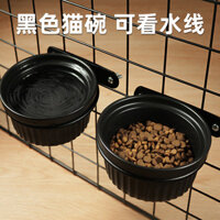 Bát đen cho mèo, bát nước treo cho thú cưng, bát thức ăn gốm cho mèo, bát uống đặc biệt cho mèo con, bát đen cho chó