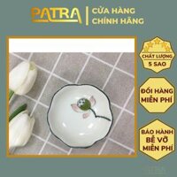 Bát đĩa đựng gia vị, bát mắm, chén chấm sứ Bát Tràng vẽ đài sen - gomsupatra - Bat châm hoa