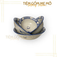Bát đựng canh tô mỳ bún phở dáng miệng loe hoạ tiết hoa chanh cổ vẽ tay thủ công gốm sứ Bát Tràng