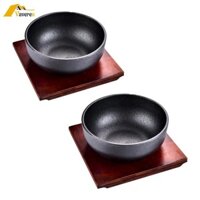 Bát gang dày Bát đá Hàn Quốc cho Bibimbap cho bếp nấu ăn tại nhà