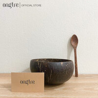 Bát gáo Dừa Chén gáo dừa cao cấp, ăn Salad, hoa quả dầm  ongtre Vietnam - Cao 6cm  Muỗng Dừa