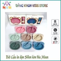 Bát Gấu ăn dặm Silion kèm thìa Misan -đk1152