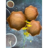 BÁT GỖ KEO HÌNH BÔNG HOA DÙNG ĐỰNG ĐỒ ĂN SẢN PHẨM CỦA VITRAPRO