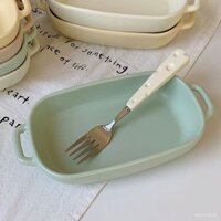 Bát Hai Tai Gốm Sứ,Bát Nướng Nướng Gia Dụng,Bát Hấp Trứng Trẻ Em,Bát Sữa Chua Sáng Tạo LWOU