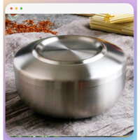 Bát inox 2 lớp cao cấp Hàn Quốc đựng cơm. ( 스텐 이중 합식기 )