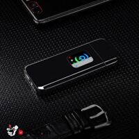Bật Lửa Cảm Ứng Sạc USB Màu Đen Bóng - BLD0044A